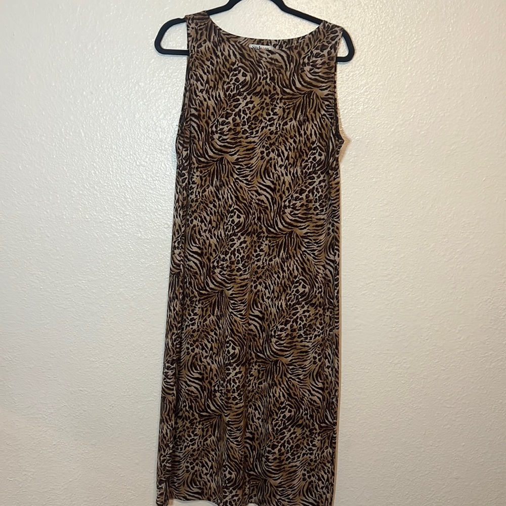 Animal print long dress